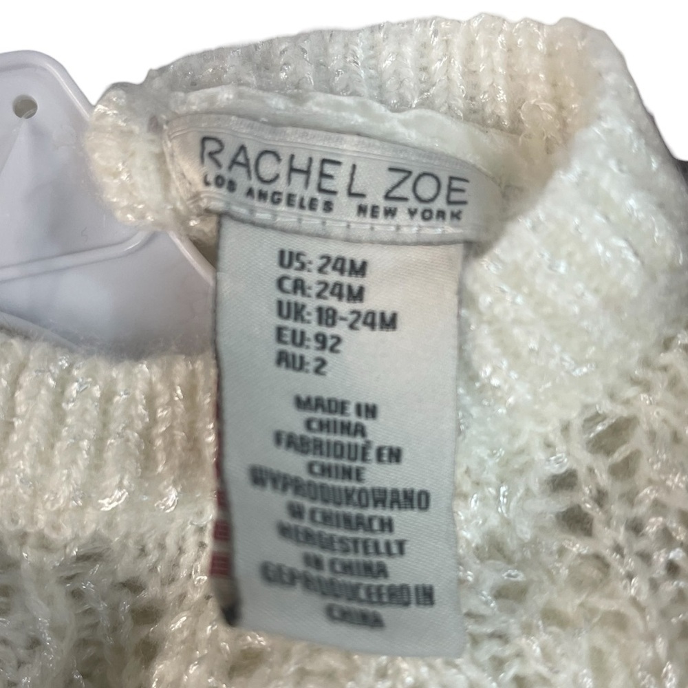 Rachel Zoe 3 piece Sweater Vest and Skirt Outfit Set White Cream Purple - Picture 9 of 12